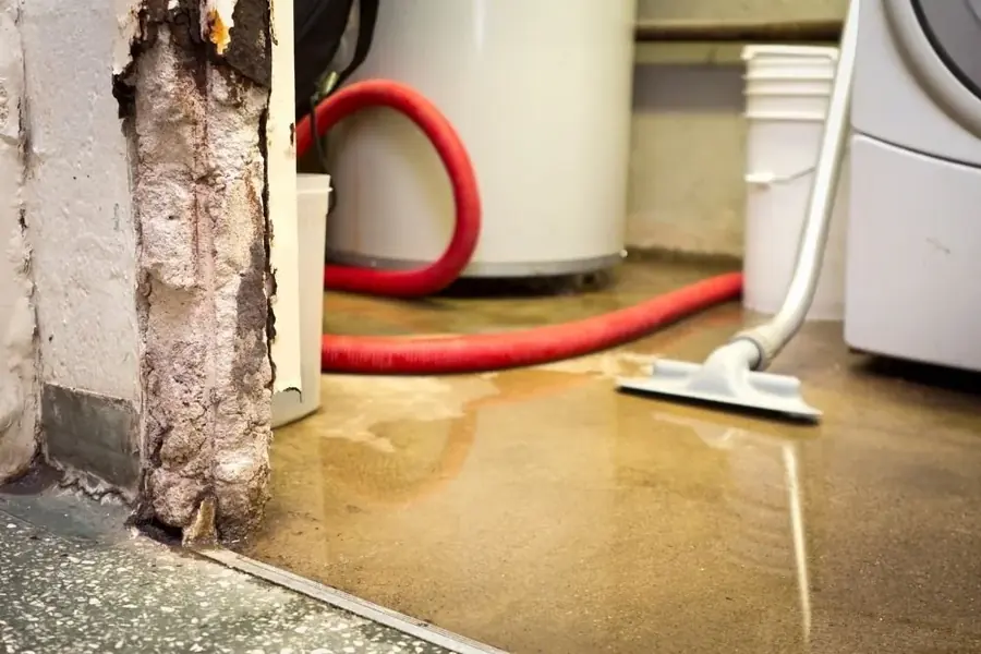 Water extraction on a first floor in Cabbagetown, Atlanta