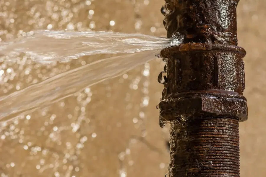 Burst pipe water damage cleanup in an Atlanta home