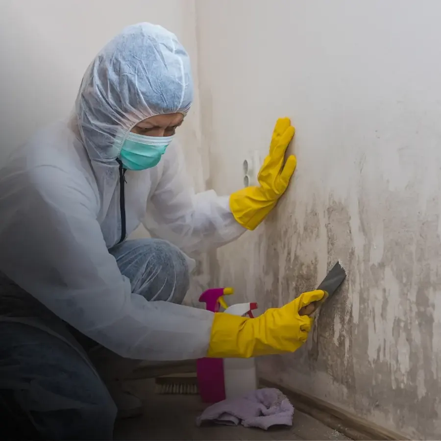 Contained mold remediation in an Atlanta home